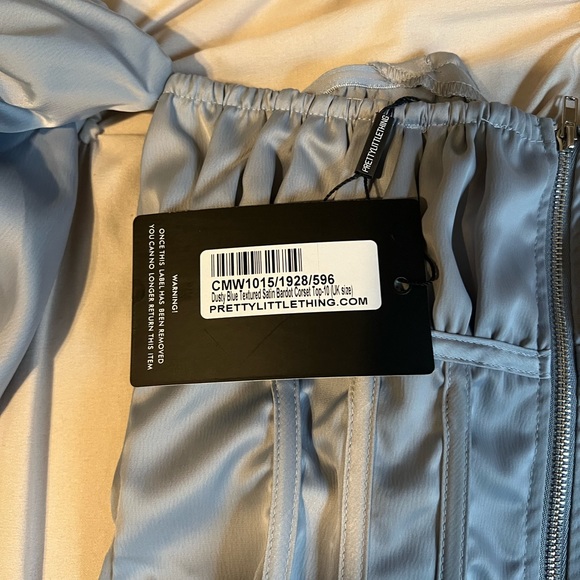 Dusty Blue Corset Top - Picture 9 of 11